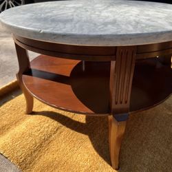 Mid Century Marble Side Table