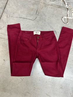 Size 26 AKA New York Burgundy Skinny Jeans