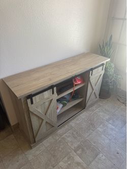 Farmhouse Sliding Barn Door Tv Stand