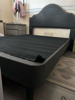 Bed frame with headboard