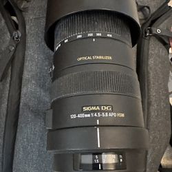  Telephoto Lens (ex: Sigma 120-400mm)