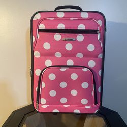 Rockland Expandable Spectra Luggage Set 2 Piece Pink Dot