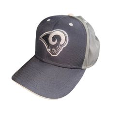 LOS ANGELES RAMS NFL REEBOK TRUCKER HAT BLACK GRAY VINTAGE