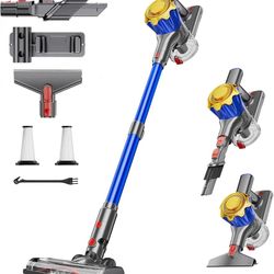 Cordless Vacuum Cleaner, 450W 40Kpa, 50Mins Rechargeable Battery, Anti-Tangle, Lightweight, Handheld for Hardwood Floor, Carpets, Pet Hair