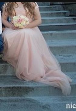 Light pink, Floor Length/ prom/wedding/special