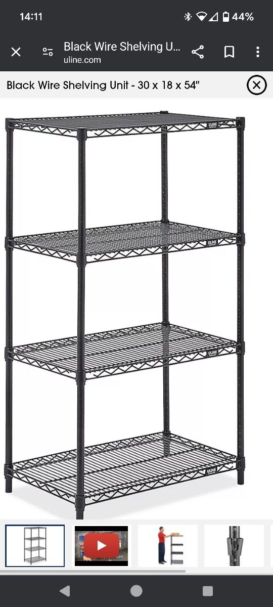 Multiple Black Wire Shelves