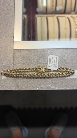 14K Yellow Gold Cuban Link Bracelet