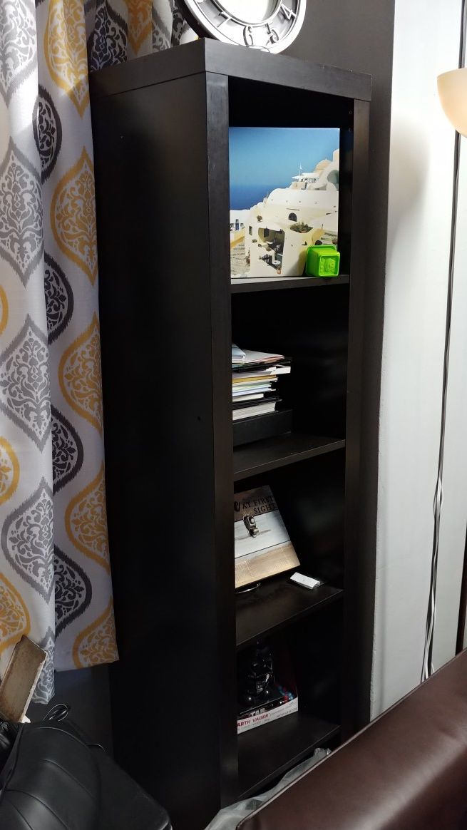 Ikea bookshelf kallax expedit 1x4 shelf black