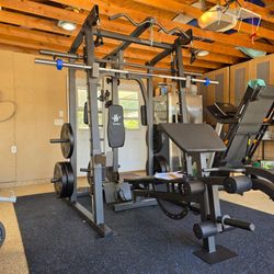 Smith Machine 2001 | Multi-Use Adj Bench | Gym Equipment | Fitness | Squat Rack | Excercise |🔴WEIGHTS AND BARBELL SOLD SEPARATELY 🔴 FREE DELIVERY 🚚