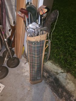 Vintage Bag Of Golf Clubs