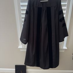 NC State doctoral graduation cap and gown