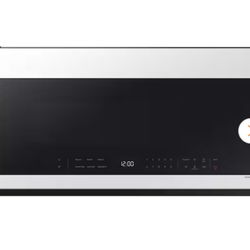 Samsung Smart 2.1 cu. ft. 1000 W White Glass Over-the-Range Microwave with Auto Connectivity and SmartThings Cooking