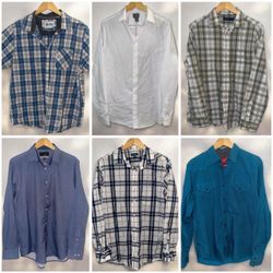 Men’s Large collar shirts bundle used once,twice excellent condition