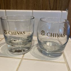 Whiskey Lowball Rocks Glasses Chivas 