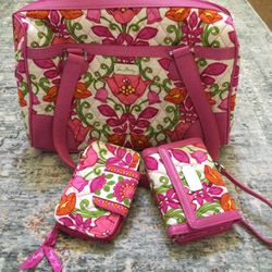 VERA BRADLEY pink Floral Handbag