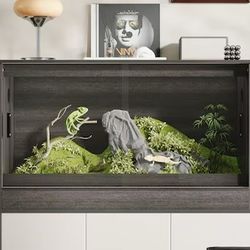 Black Large Glass Reptile Terrarium Enclosure