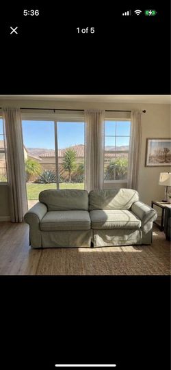 Beige 2-Seater Sofa/Loveseat (Like New!)