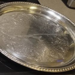 William And Rogers Vintage Eagles Star Silver Plated Tray