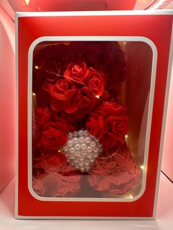 mothers day gift- teddy bear flower with lights