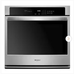 Whirlpool 30 in. 5.0 Cu.Ft. Single Electric Thermal Wall Oven with Self-Cleaning in Stainless Steel