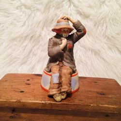 Enesco Musical Sad Face Clown Music Box