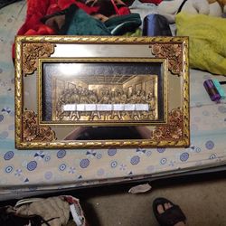 Picture Of Last Supper Gold Plated 