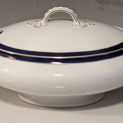 Antique Blue De Roi Tureen By Alfred Meakin 