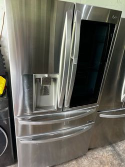 LG four door stainless steel instaview refrigerator
