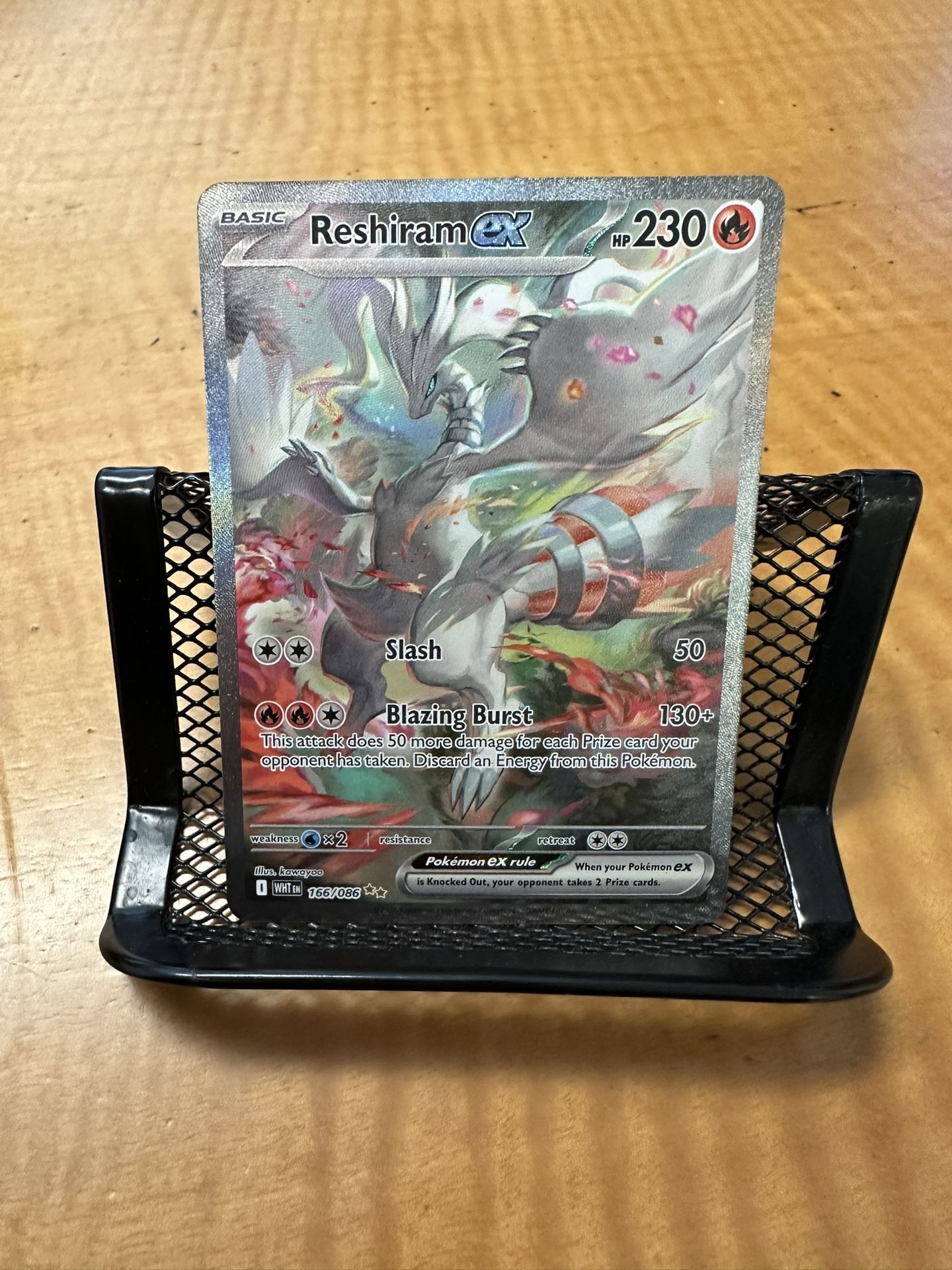 Reshiram EX 166/086 Secret Illustration Rare Holo White Flare Sir SV