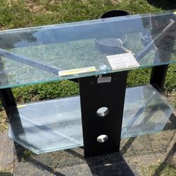 Glass TV Stand Entertainment Center