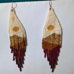 Hand Beaded Chandelier Earrings