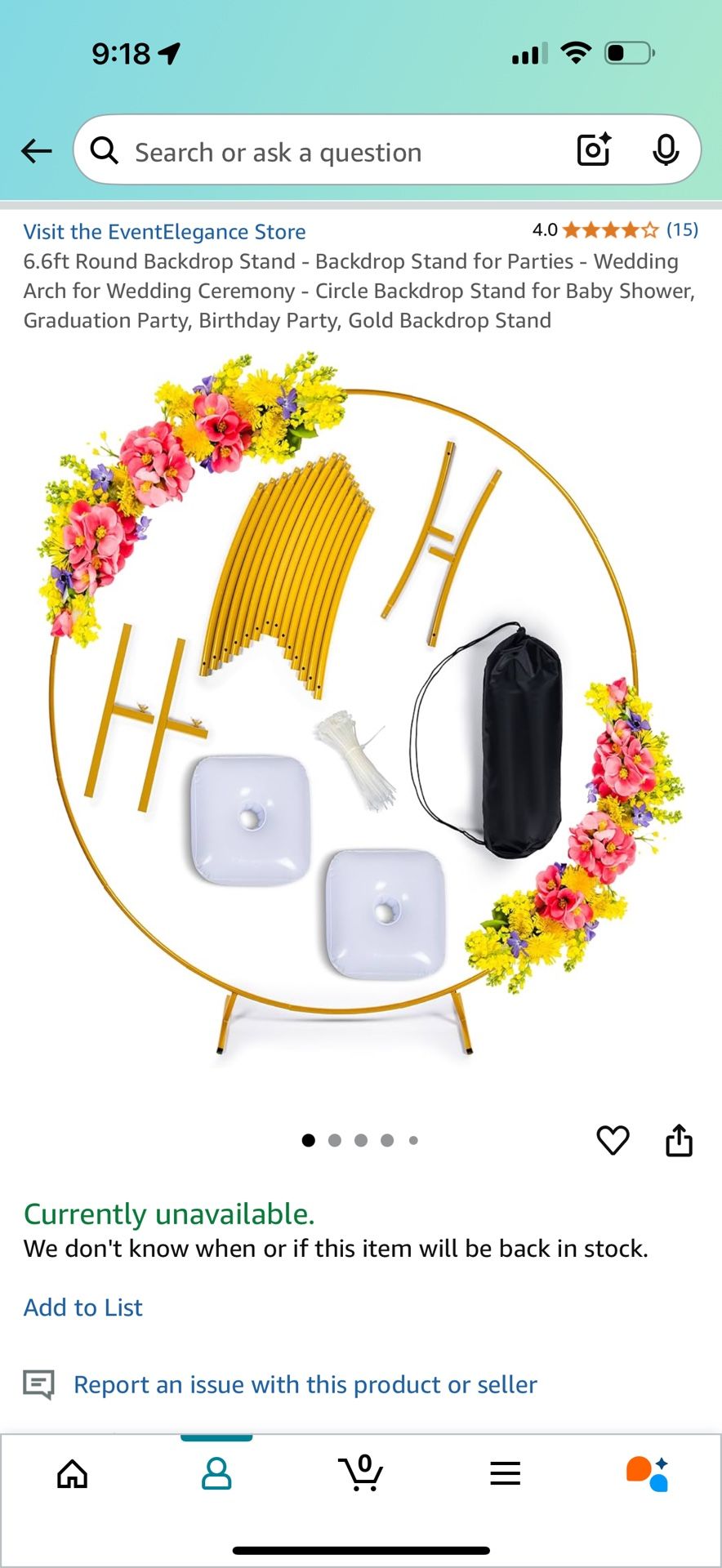 Round Backdrop Stand