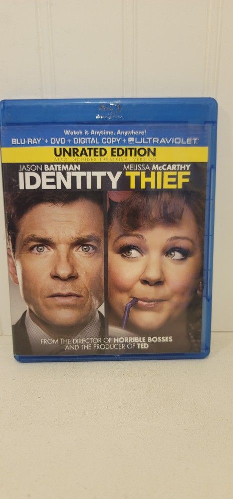 $5 BLU RAY MOVIE. IDENTITY THIEF. BLU RAY  ONLY. NO DIGITAL. $5 OR TRADE FOR A MOVIE TITLE I DO NOT ALREADY OWN.