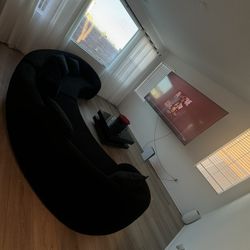 Black Two Piece Couch 