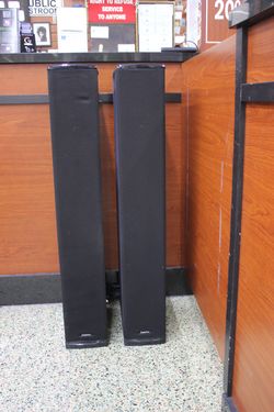 Pair of Definitive Technology BP7004 SuperTower Powered Subwoofer Bipolar Speakers