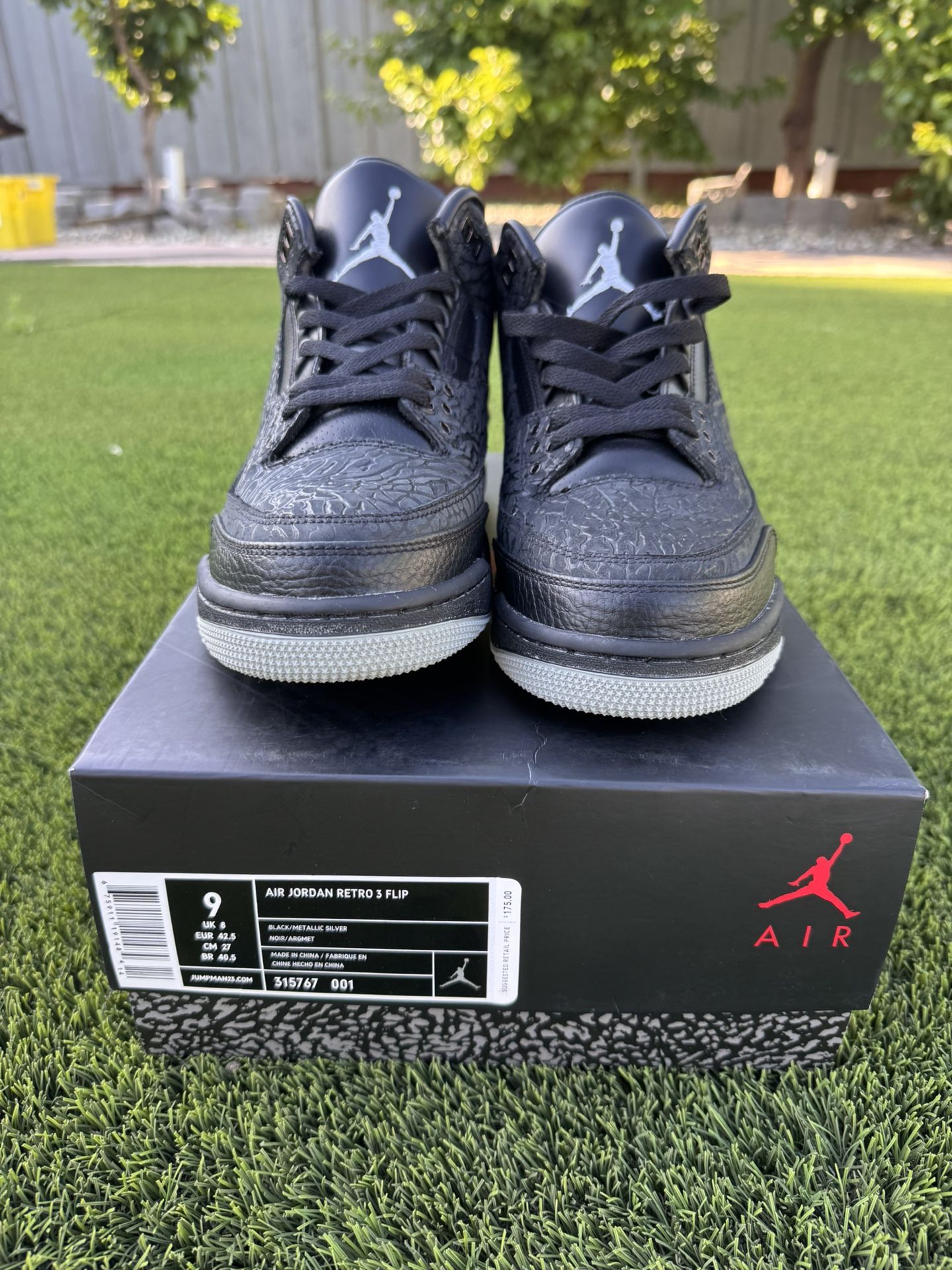 JORDAN 3 BLACK FLIP