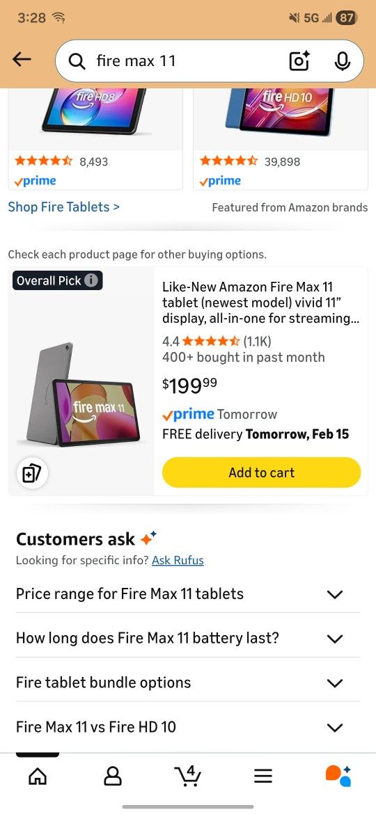 Amazon Fire Max 11 Tablet