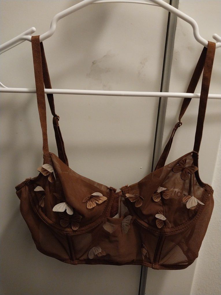 Cute Brown Butterfly top (Corset)