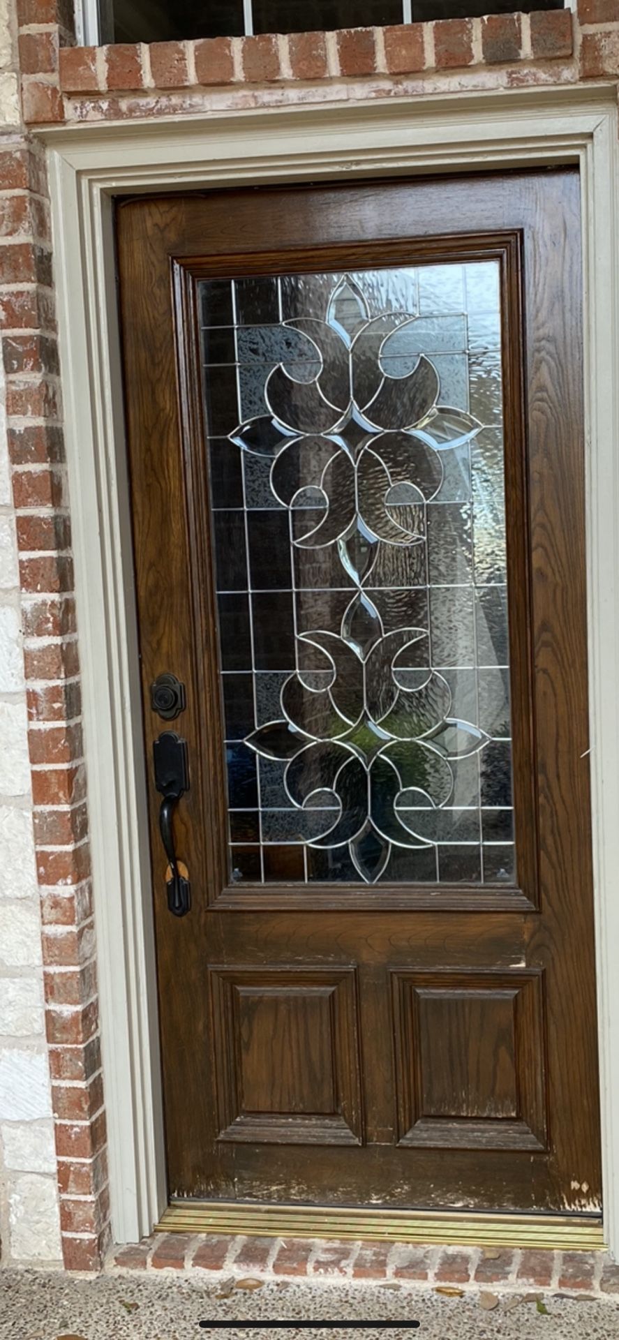 Used solid wood exterior door