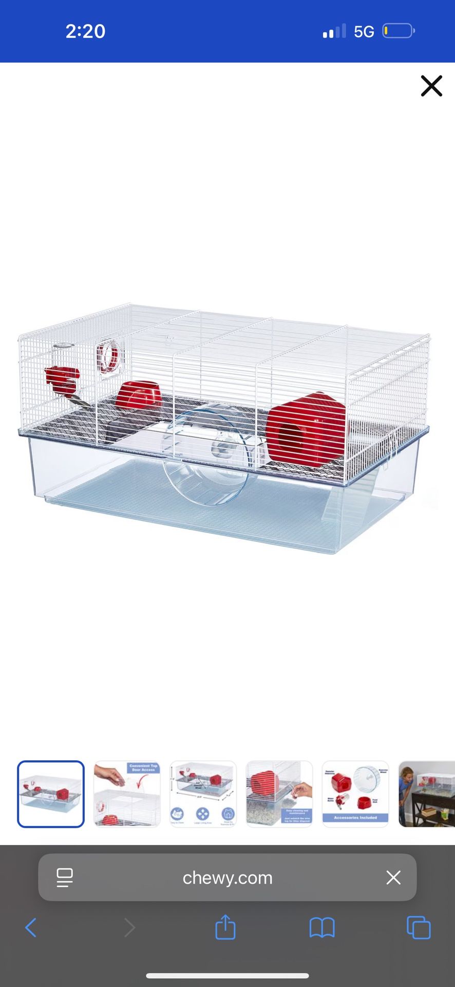 Cage with 2 gerbils food and bedding included