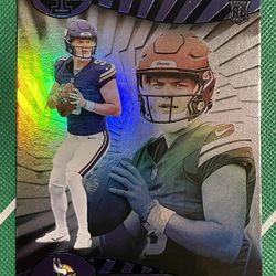 J.J. McCarthy 2024 Panini Illusions RC Rookie Card #100 Minnesota Vikings