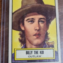 Billy the Kid outlaw cowboy ranger looking N See card Very Old Vintage