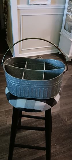 Galvanized  Utensil Caddy