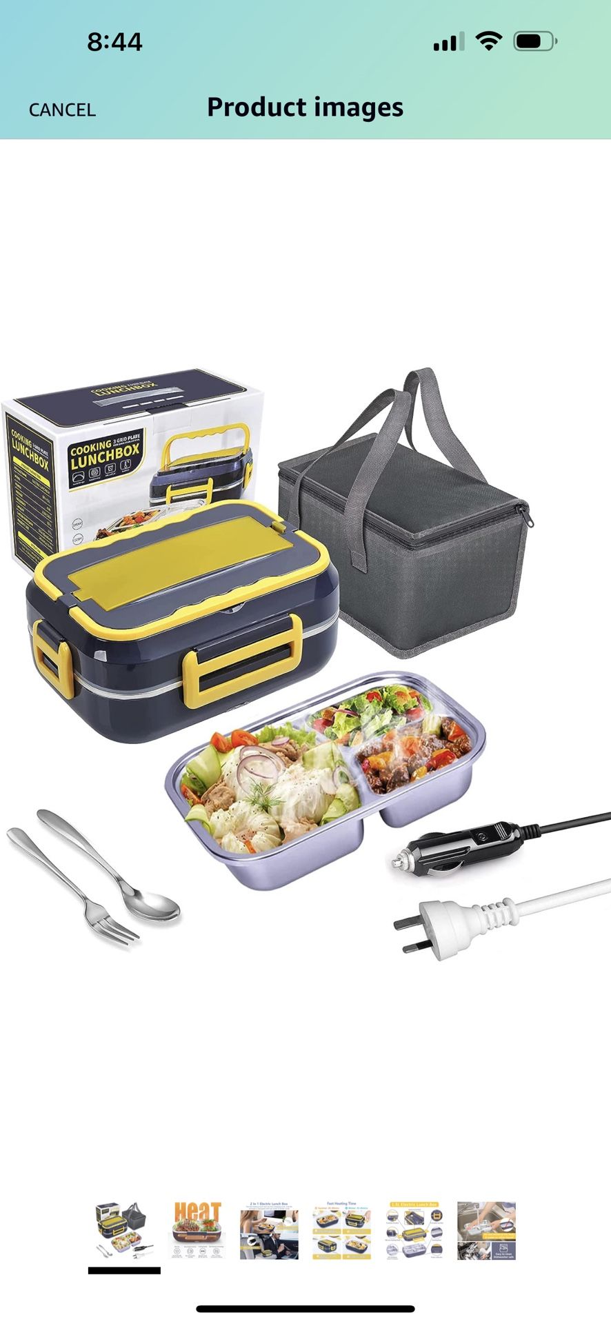 Electric Lunch Box Food Heater, 3 in 1 12V 24V 110V Leakproof Heated Lunch Boxes for Adults, Portable Food Warmer for Car/Truck/Work, Self Heating Lun