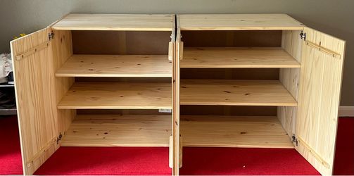 Ikea Ivar solid wood pine cabinet 2 adjustable shelves doors 4 avail. 700.337.66