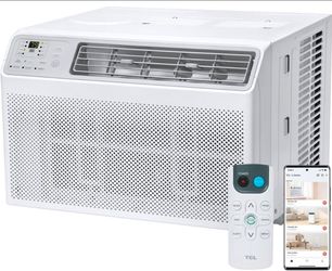 TCL 8000 BTU Smart Window Air Conditioner, Best Compact Quiet Energy Efficient AC Unit, Fan & Dehumidifier, Rooms Up To 350 Sq. Ft., Remote Control, W