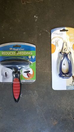 Nail trimmer & Magic coat reduces shedding rake