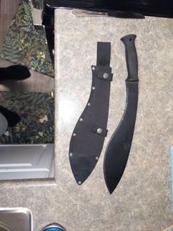Black Kukri Knife with Sheath