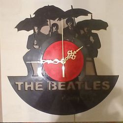 The Beatles Black and Red Wall Clock 2