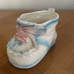 Vintage Rubens Original Porcelain Baby Bootie Planter 5,5”x2,5” In Excellent Condition 